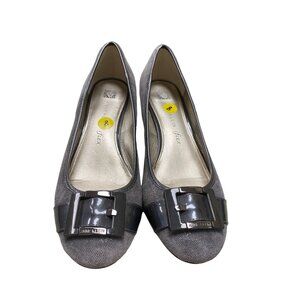 Anne Klein Iflex leather upper shoe loafers gray 8M SKU 1307